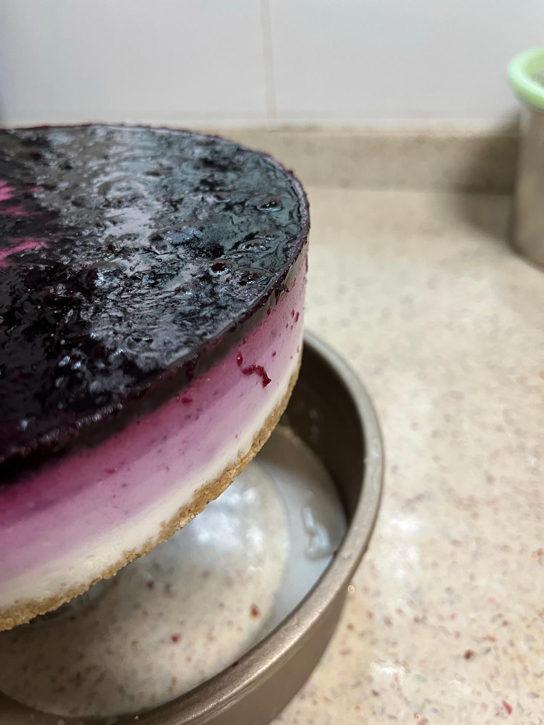 渐变蓝莓慕斯蛋糕🎂