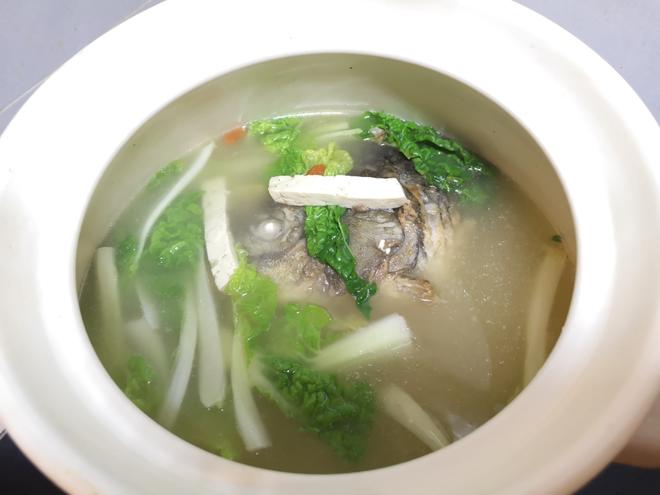 鱼头🐟豆腐青菜汤🍲的做法