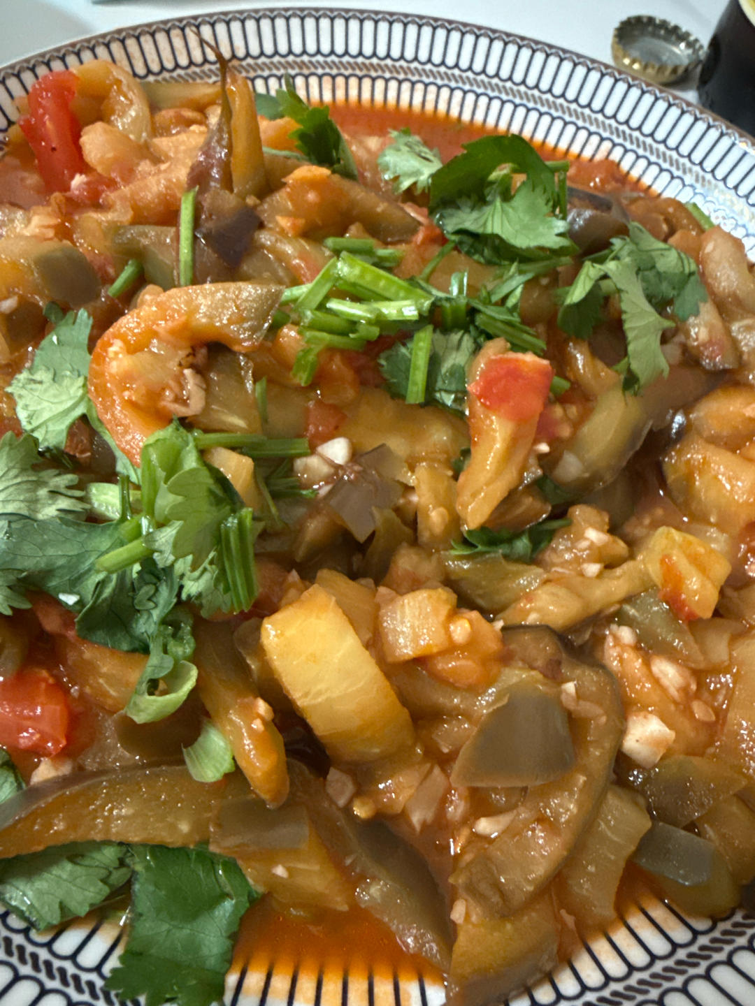 西红柿炒茄子丝