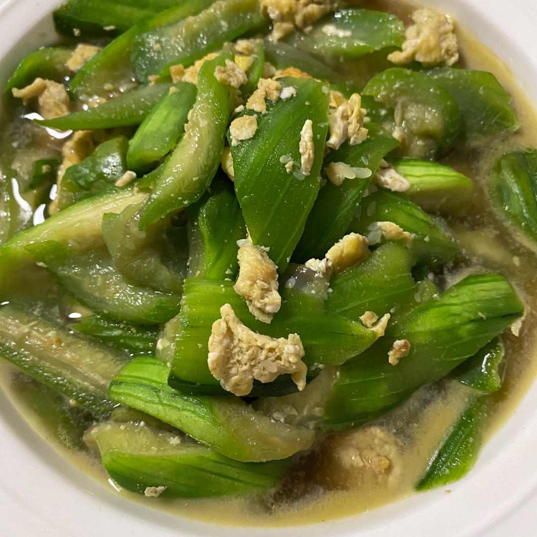 简单快手，五分钟搞定的丝瓜炒蛋