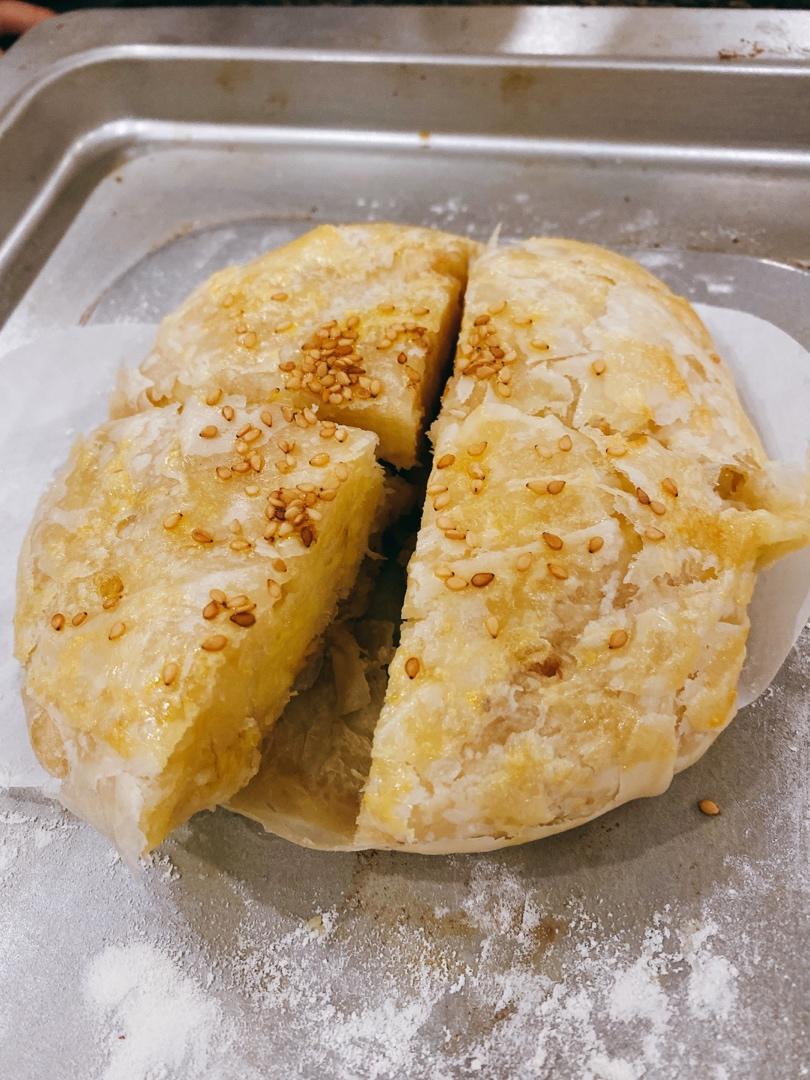 万能手抓饼👉能拉丝的手抓饼香蕉酥❗️巨好吃