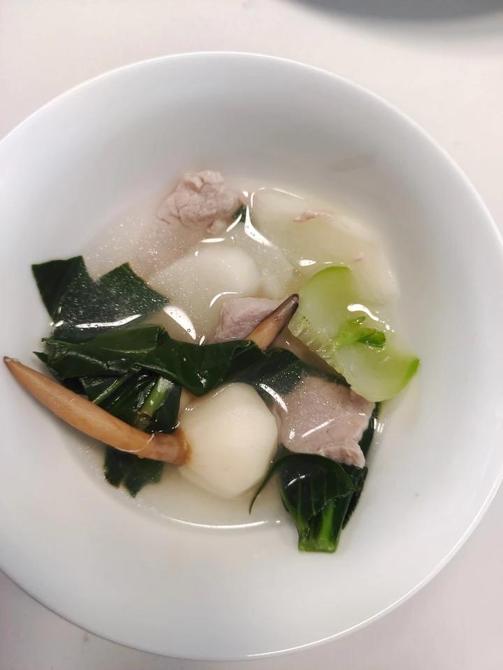 山药梅条肉汤(里脊肉汤)