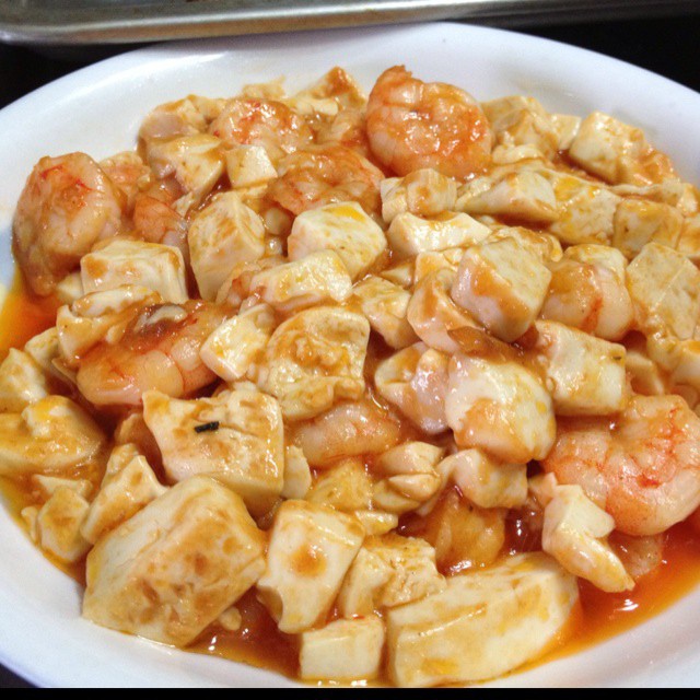 茄汁虾仁豆腐