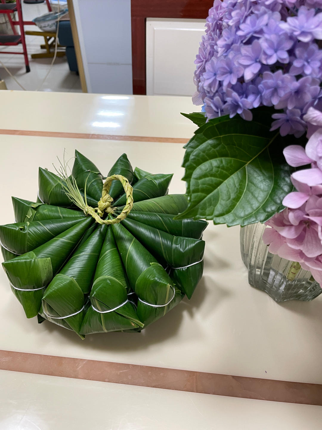 牛角粽的包法，一片粽叶包一个，2分钟学会