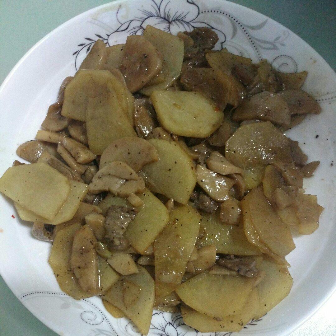 杏鲍菇炒土豆片