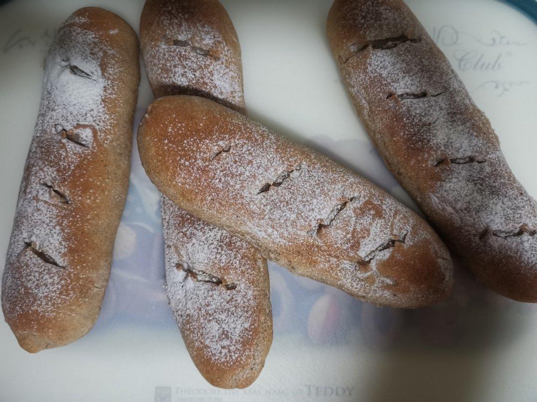 新手小白们的黑麦小法棍&无油无糖