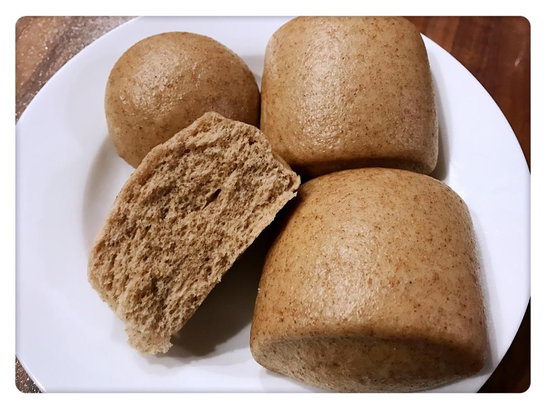 黑全麦无糖馒头