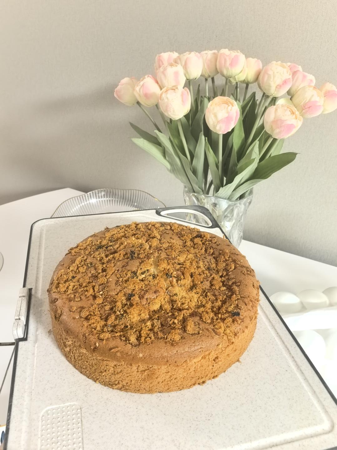 香葱肉松咸口戚风蛋糕