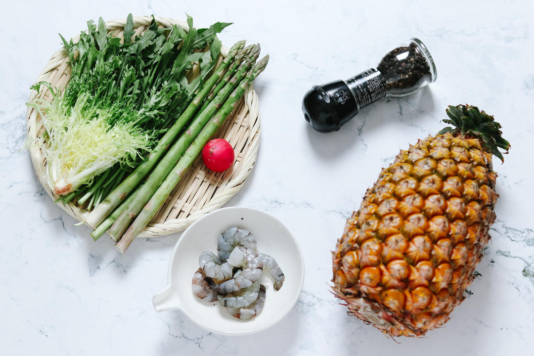 步骤图 烤虾仁菠萝沙拉 8月北鼎烤箱食谱 的做法 烤虾仁菠萝沙拉 8月北鼎烤箱食谱 的做法步骤 菜谱 下厨房