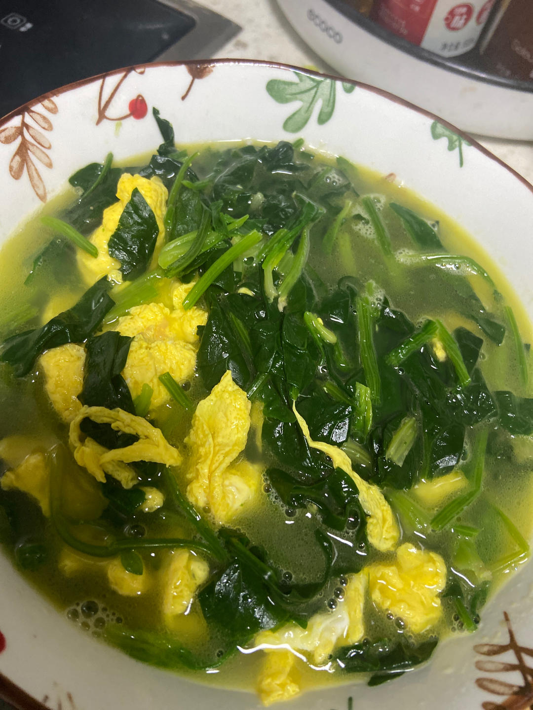 黄金菠菜鸡蛋汤🍲