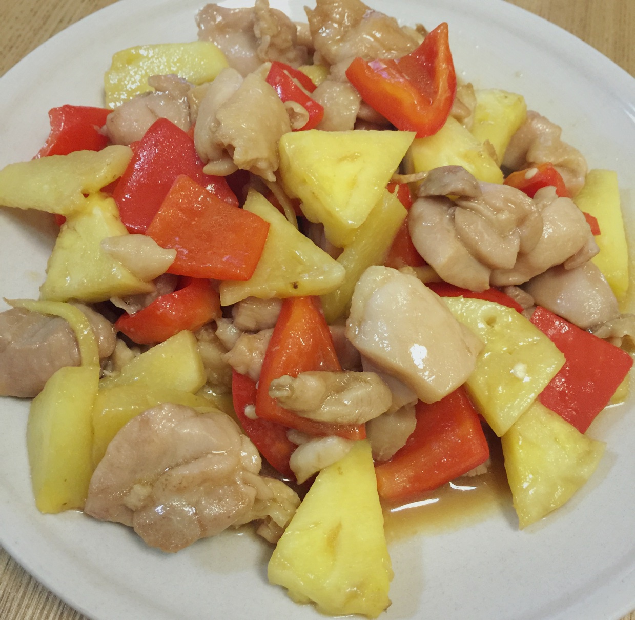 柚子陈皮做的菠萝鸡腿