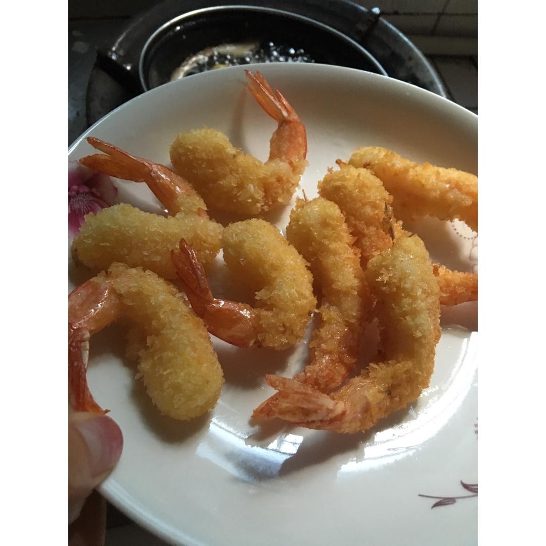 面包糠炸虾