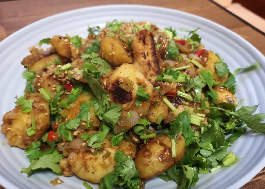 孜然香辣煎小土豆