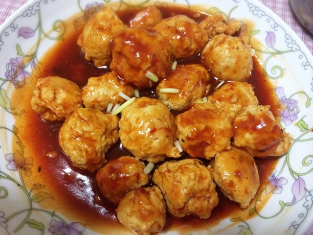 酸酸甜甜【茄汁鸡肉丸】