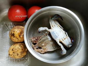 梭子蟹土豆羹的做法 步骤1