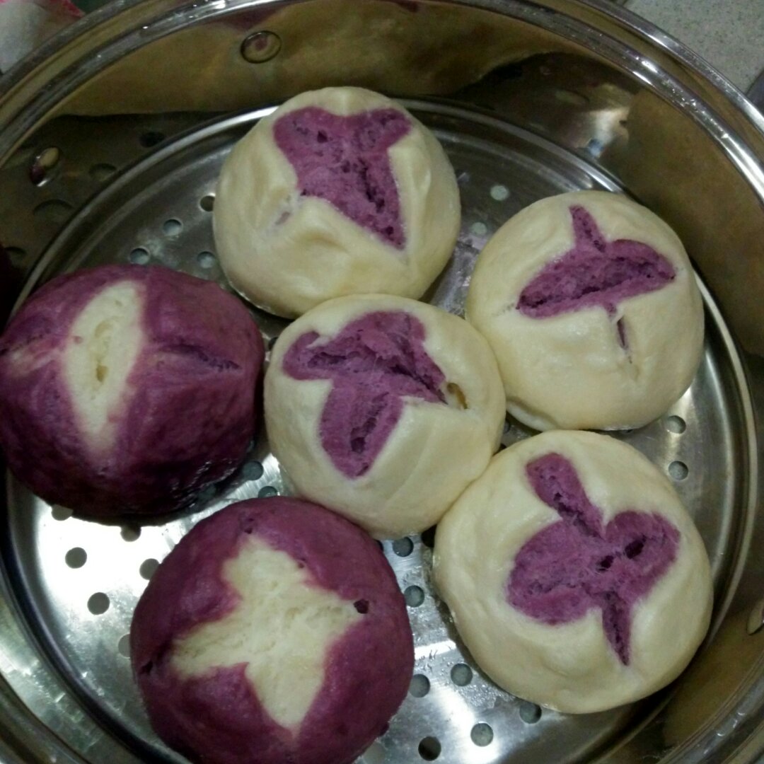 牛奶紫薯馒头