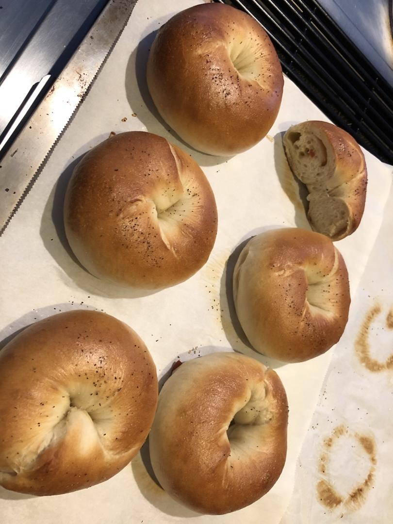 黑椒火腿奶酪贝果【北鼎烤箱食谱】