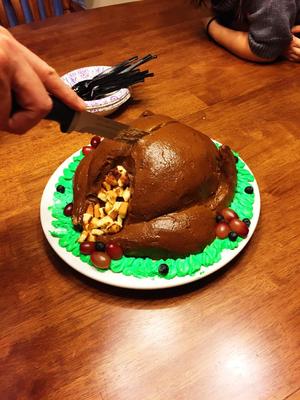感恩节火鸡蛋糕的做法 步骤4