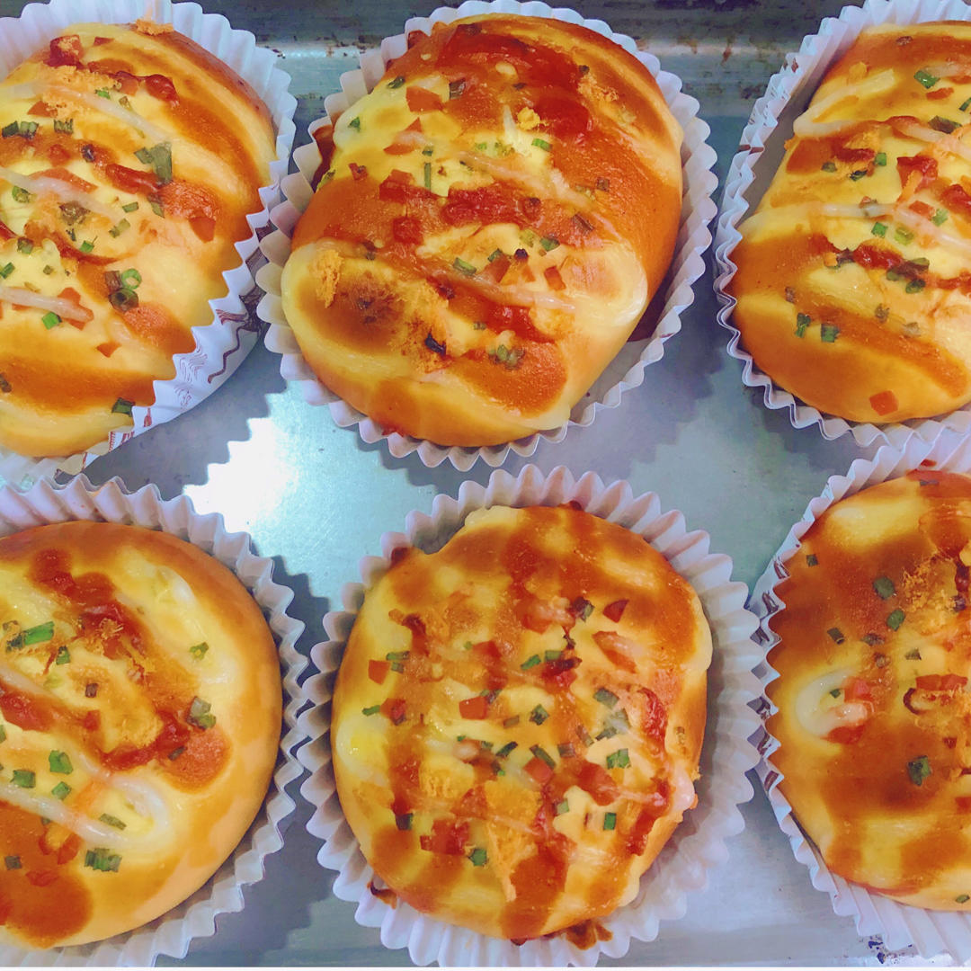 香葱火腿肉松面包