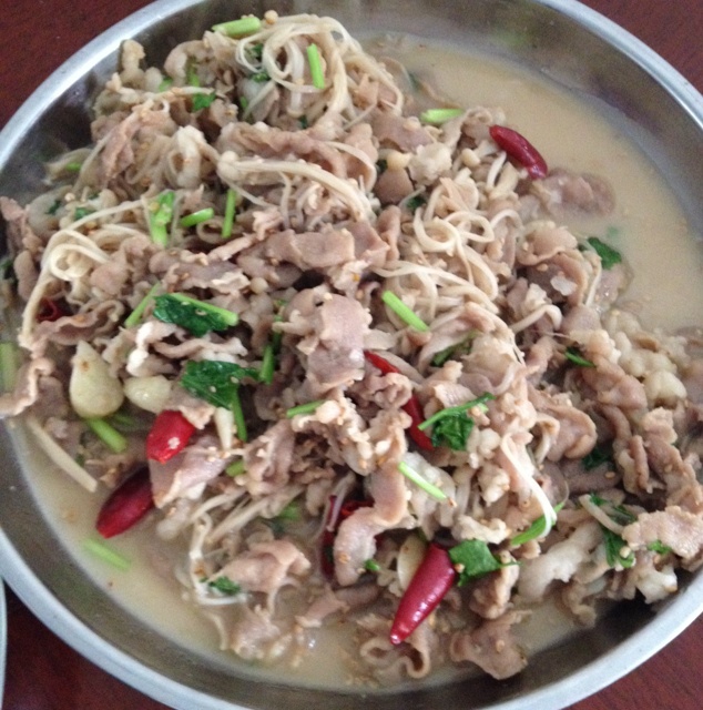 金针菇炒羊肉片