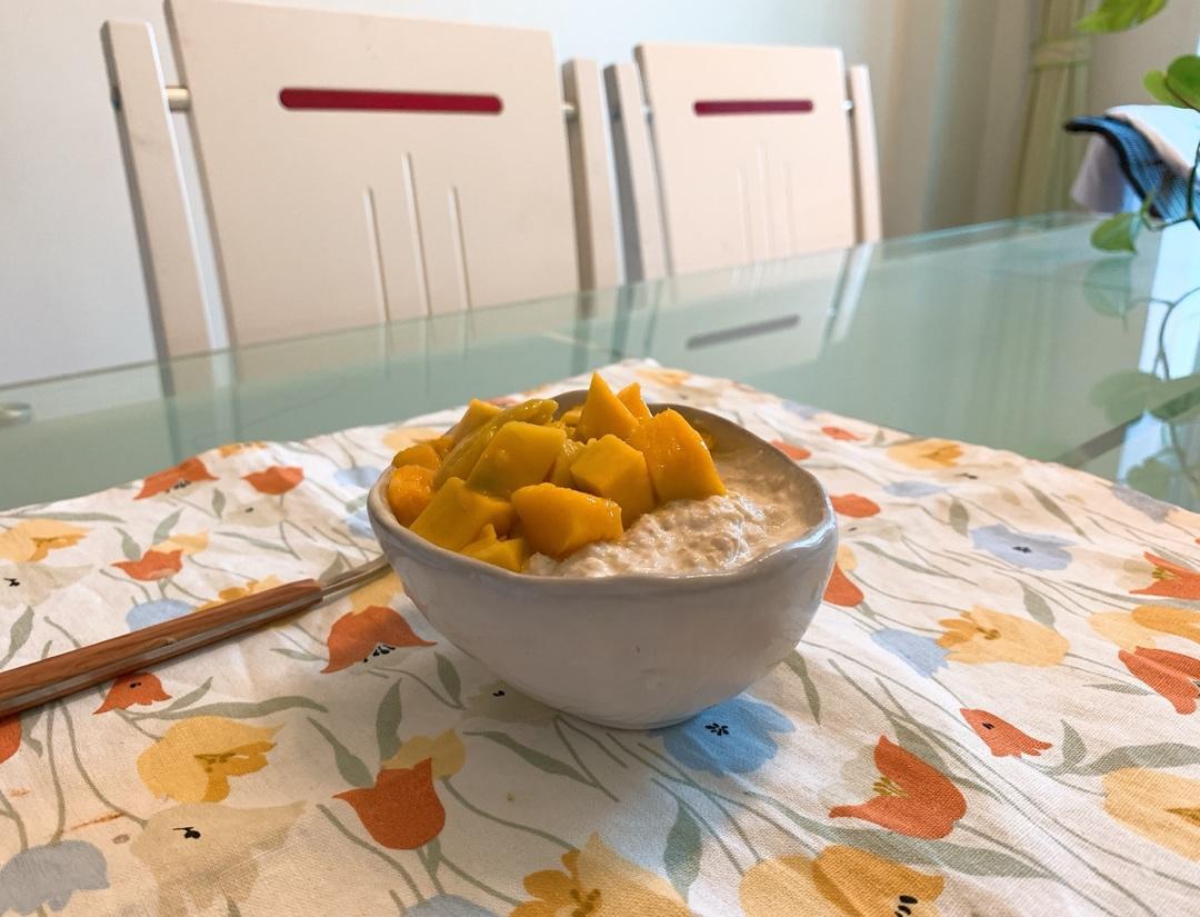 隔夜醪糟牛奶水果燕麦粥【轻卡甜品】