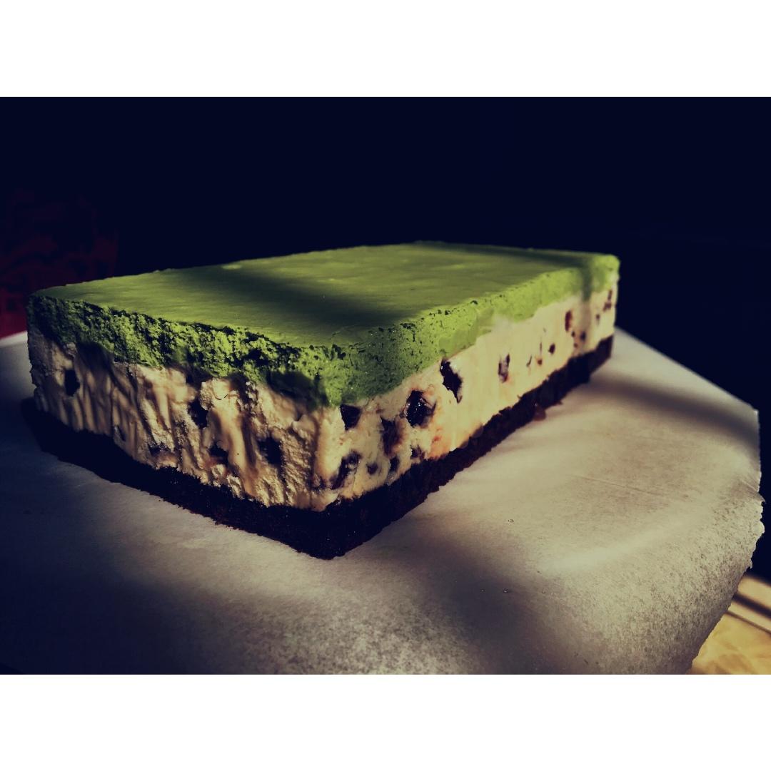 抹茶红豆冻芝士
