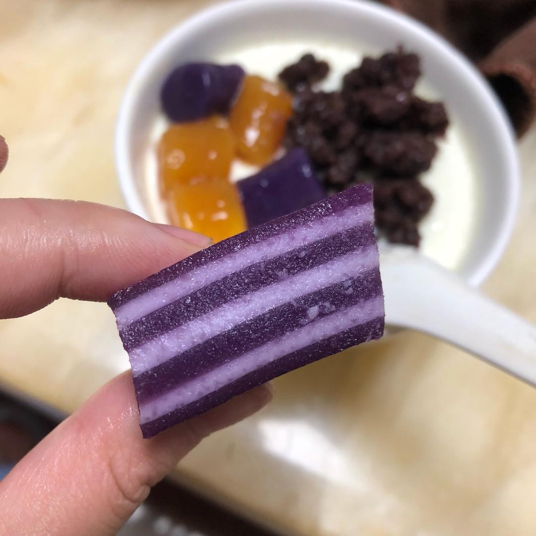紫薯椰汁千层马蹄糕