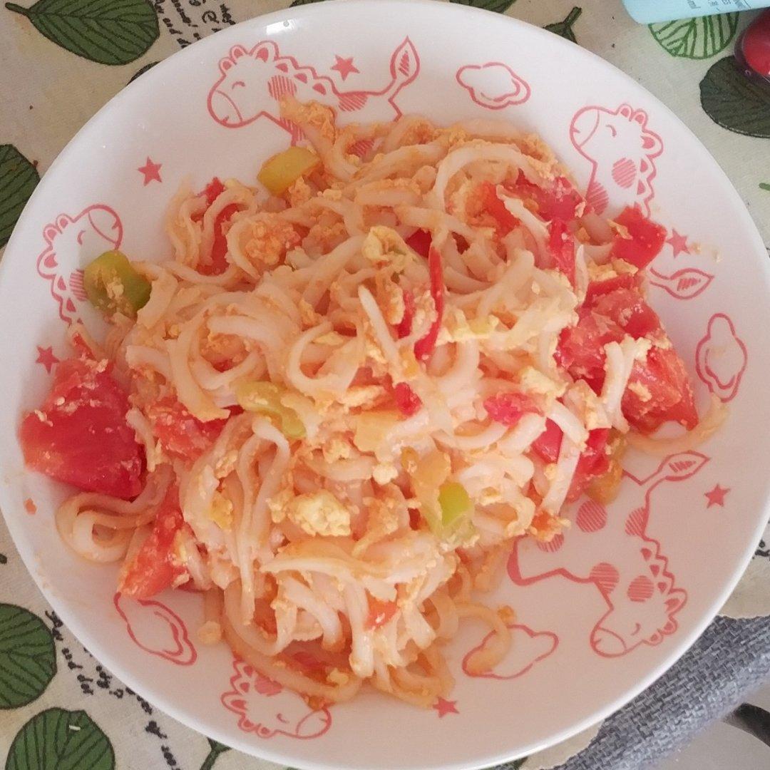 番茄鸡蛋乌冬面