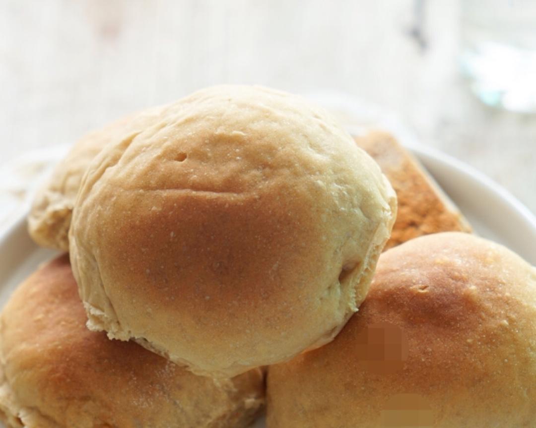 一次发酵的全麦早餐包(绿豆山药馅)