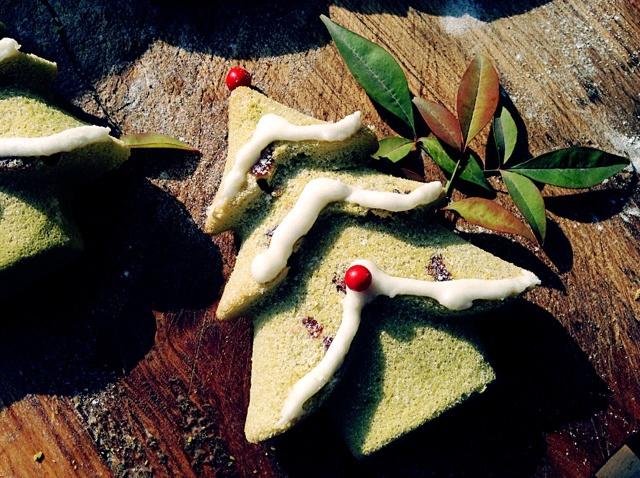 抹茶蔓樾莓乳酪圣诞树戚风的做法