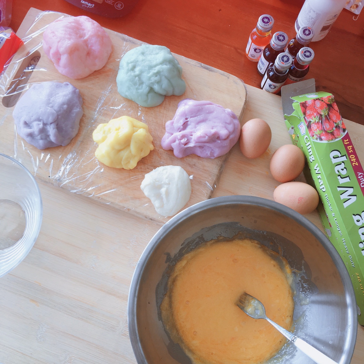 彩虹🌈奶黄冰皮&玫瑰🌹荔枝马丁尼冰的做法 步骤2