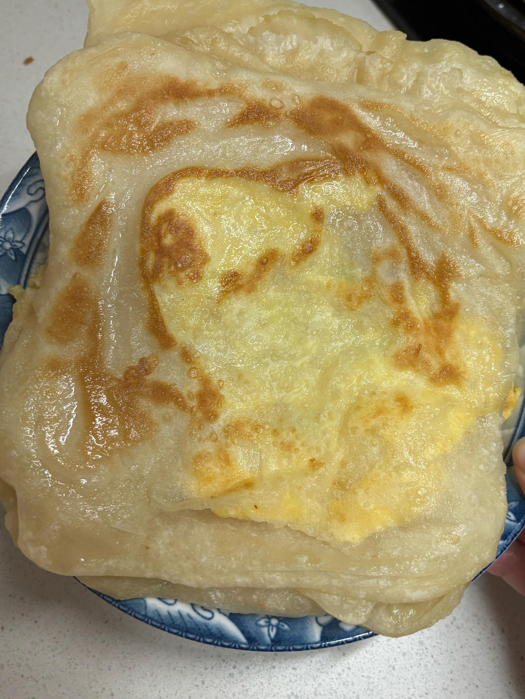 张张都鼓大泡的鸡蛋灌饼这样做不鼓大泡都难