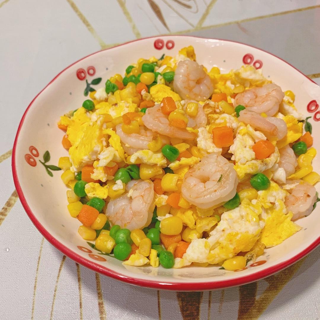 三色炒虾仁