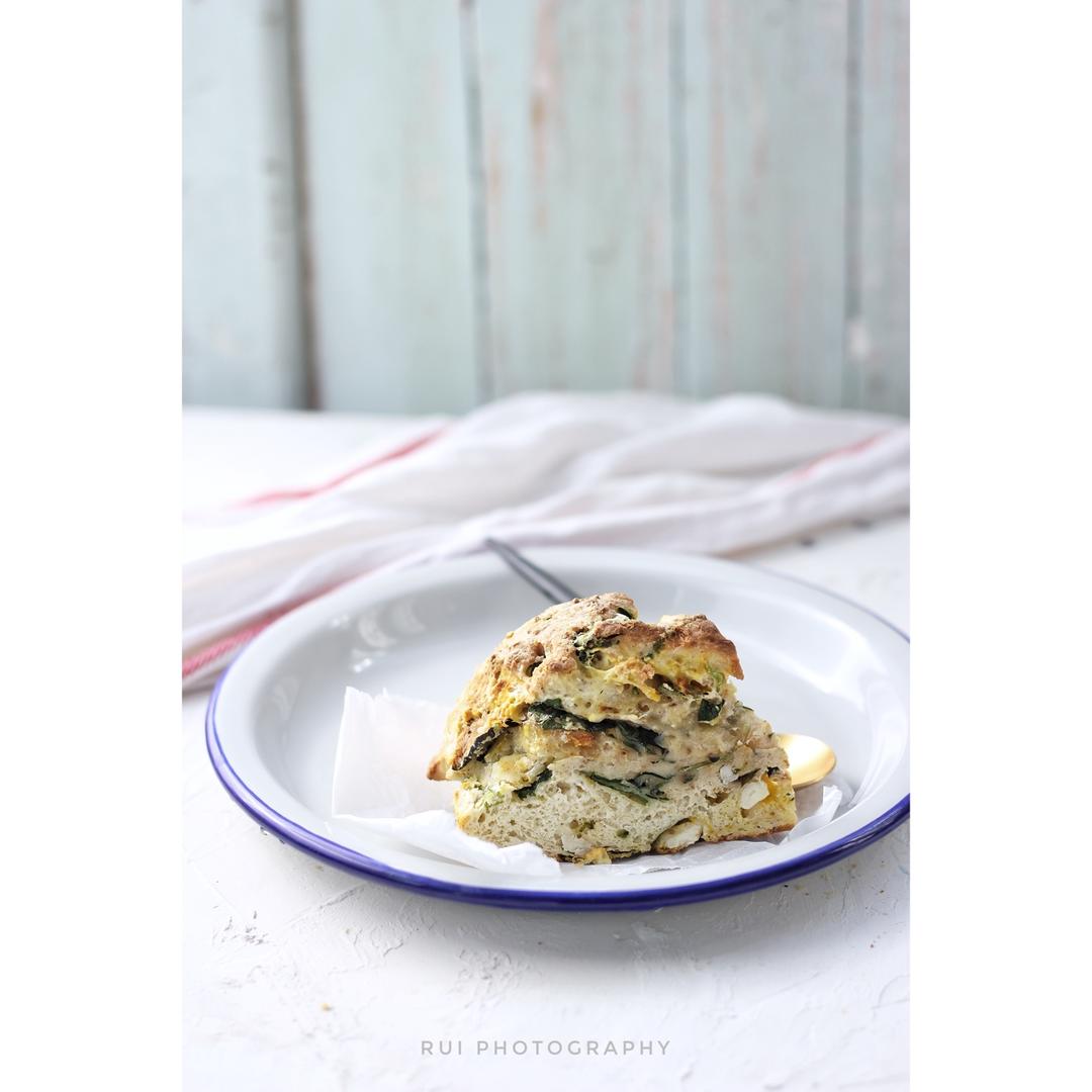 菠菜南瓜奶酪丹波面包丨健康·烘焙