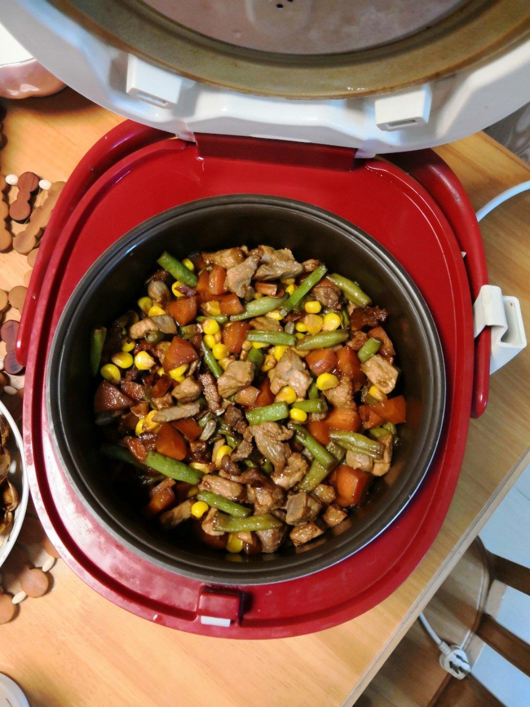 胡萝卜🥕豇豆饭～电饭锅版颜值在线