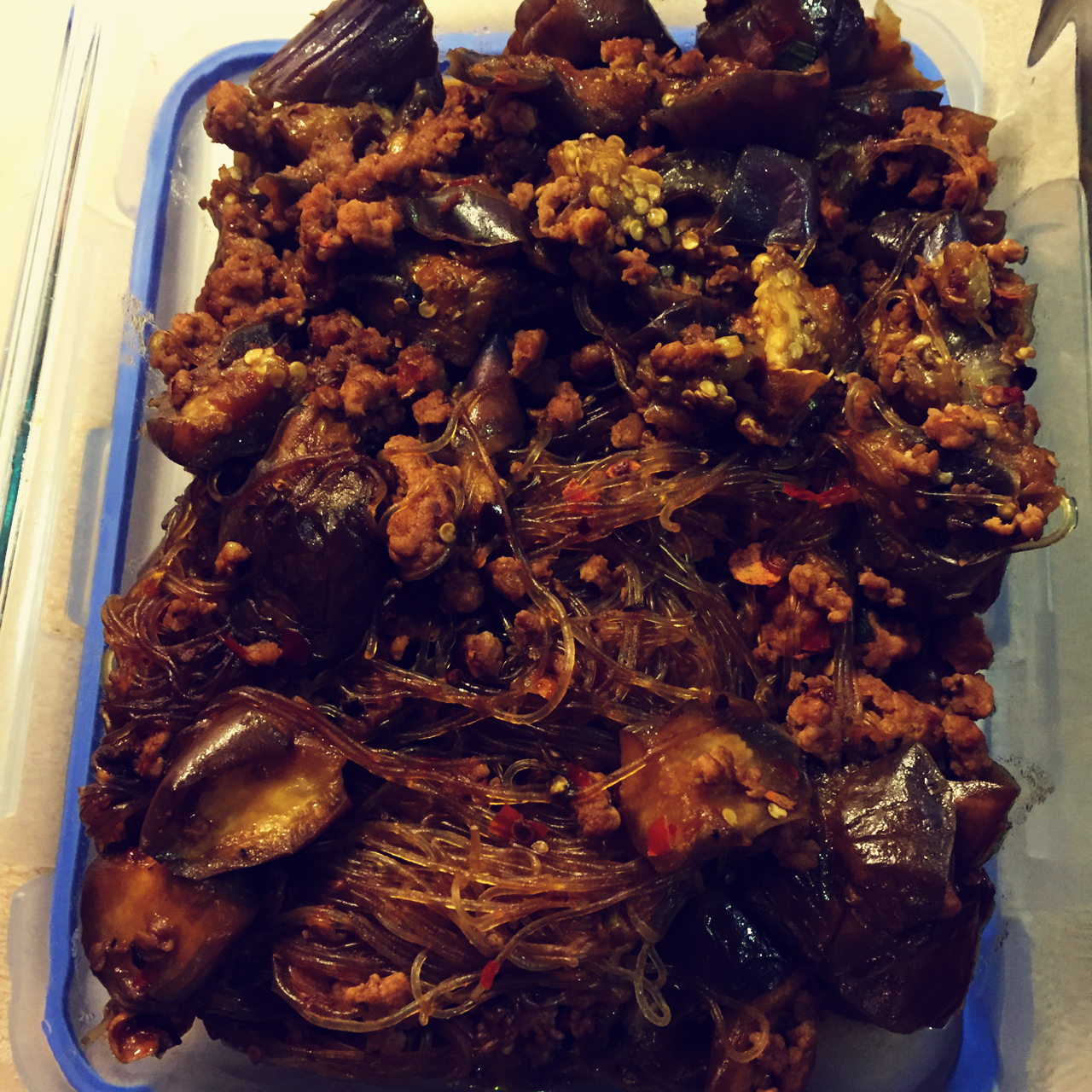 肉末茄子粉丝煲