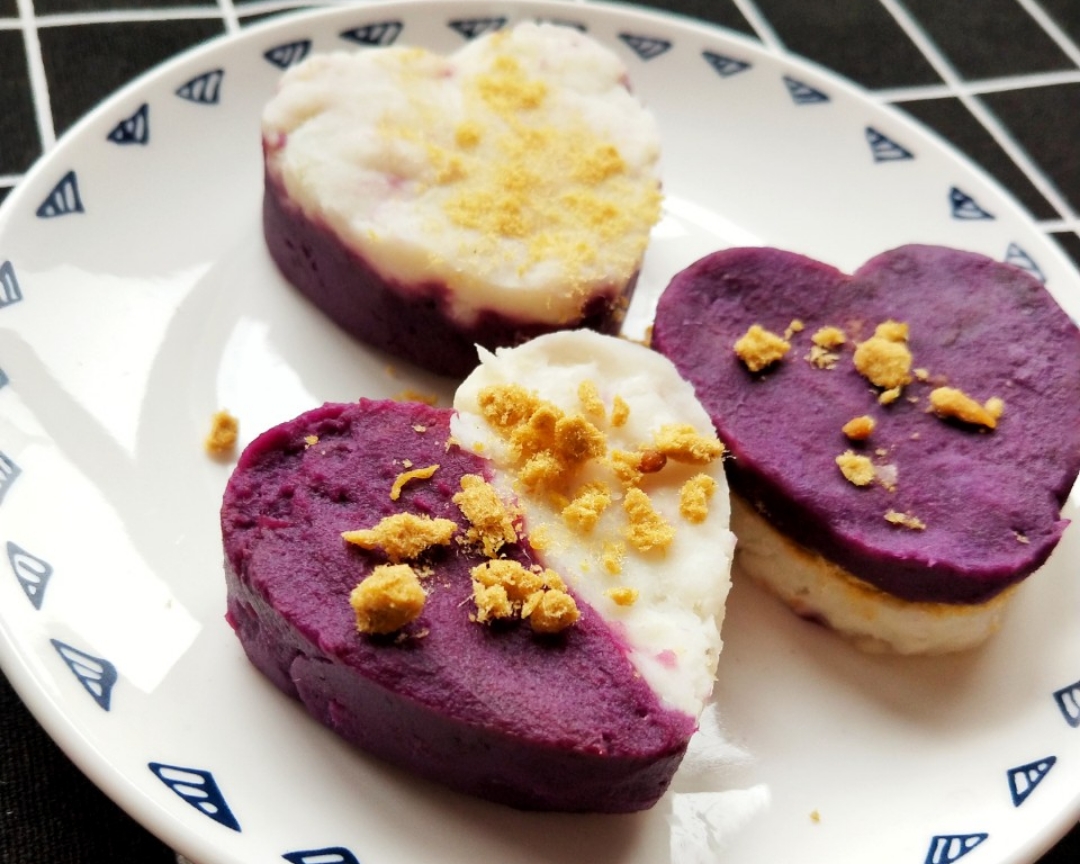 宝宝辅食:紫薯山药糕