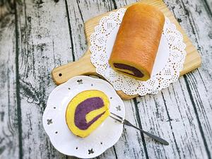 香芋紫薯蛋糕卷的做法 步骤15