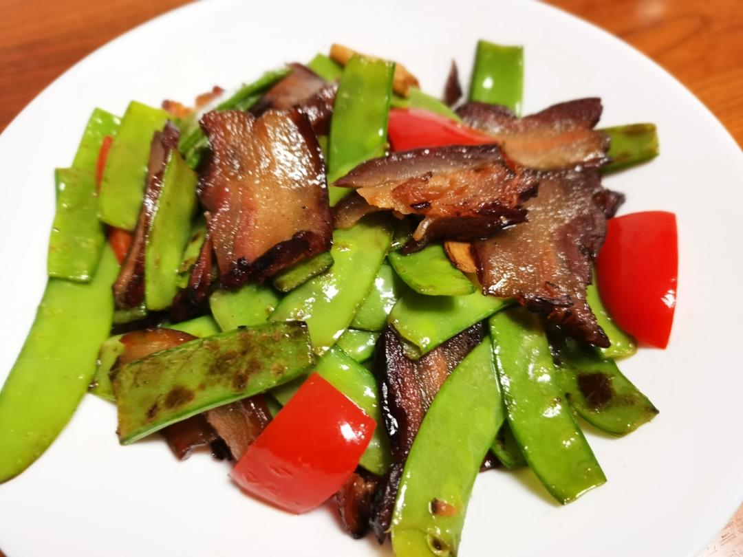 荷兰豆炒腊肉（肠）