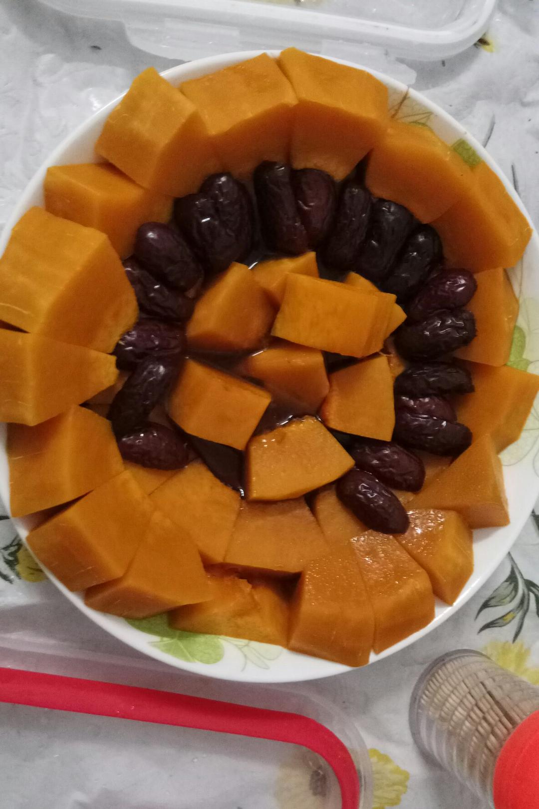 红枣红糖蒸南瓜