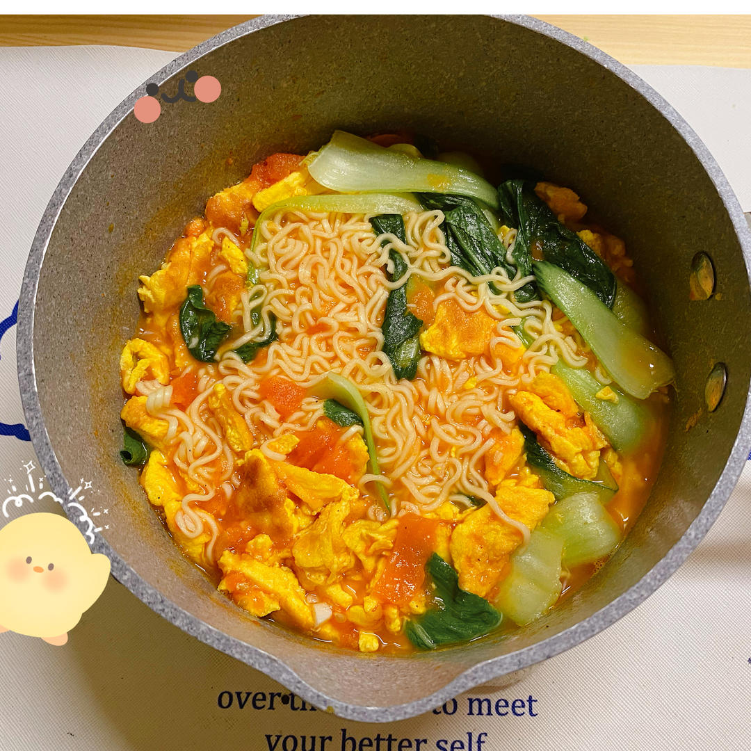 恨不得抱着锅舔的番茄鸡蛋面