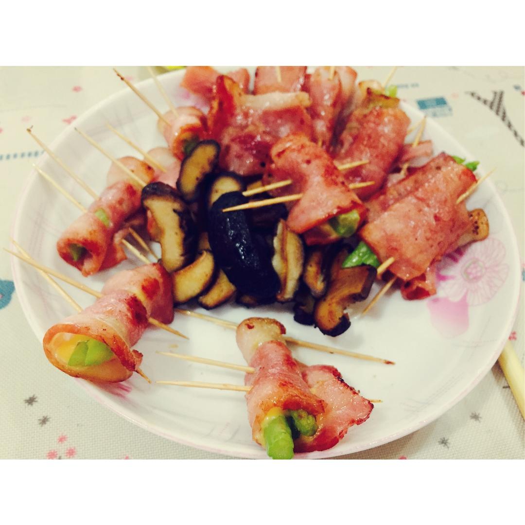 芝士培根芦笋卷