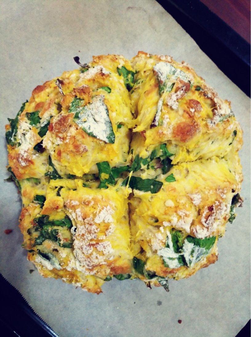 菠菜南瓜奶酪丹波面包丨健康·烘焙