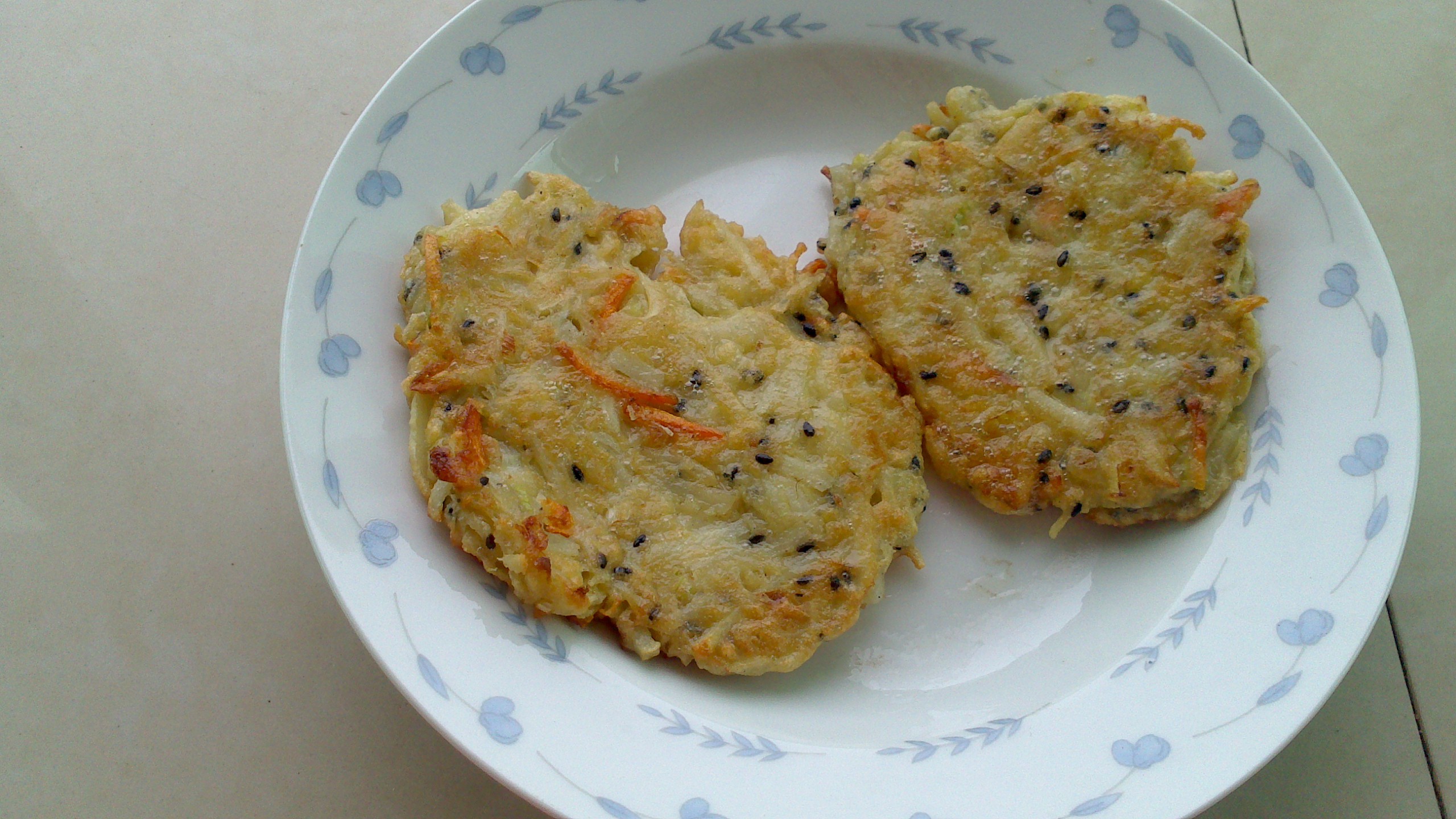土豆胡萝卜丝煎饼