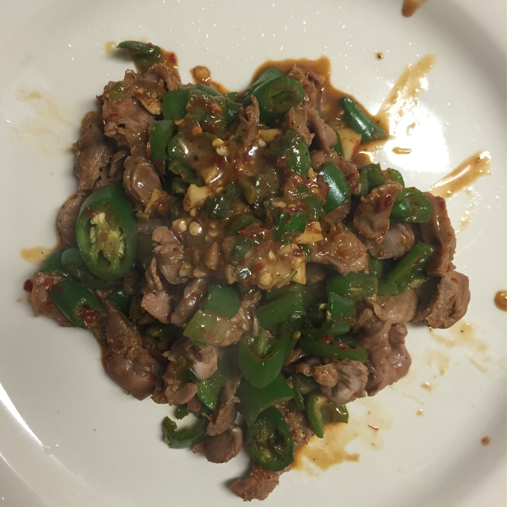 剁椒辣炒鸡胗
