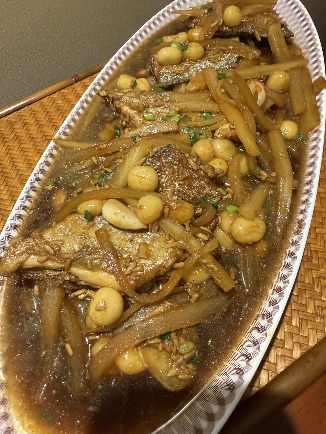 是甜点还是菜？-酒酿圆子烧萝卜丝带鱼