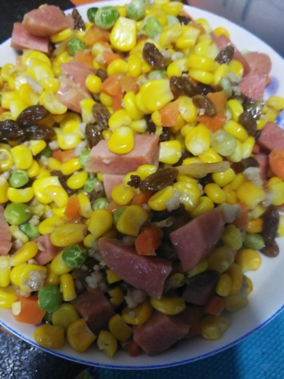 葡萄干什锦玉米粒