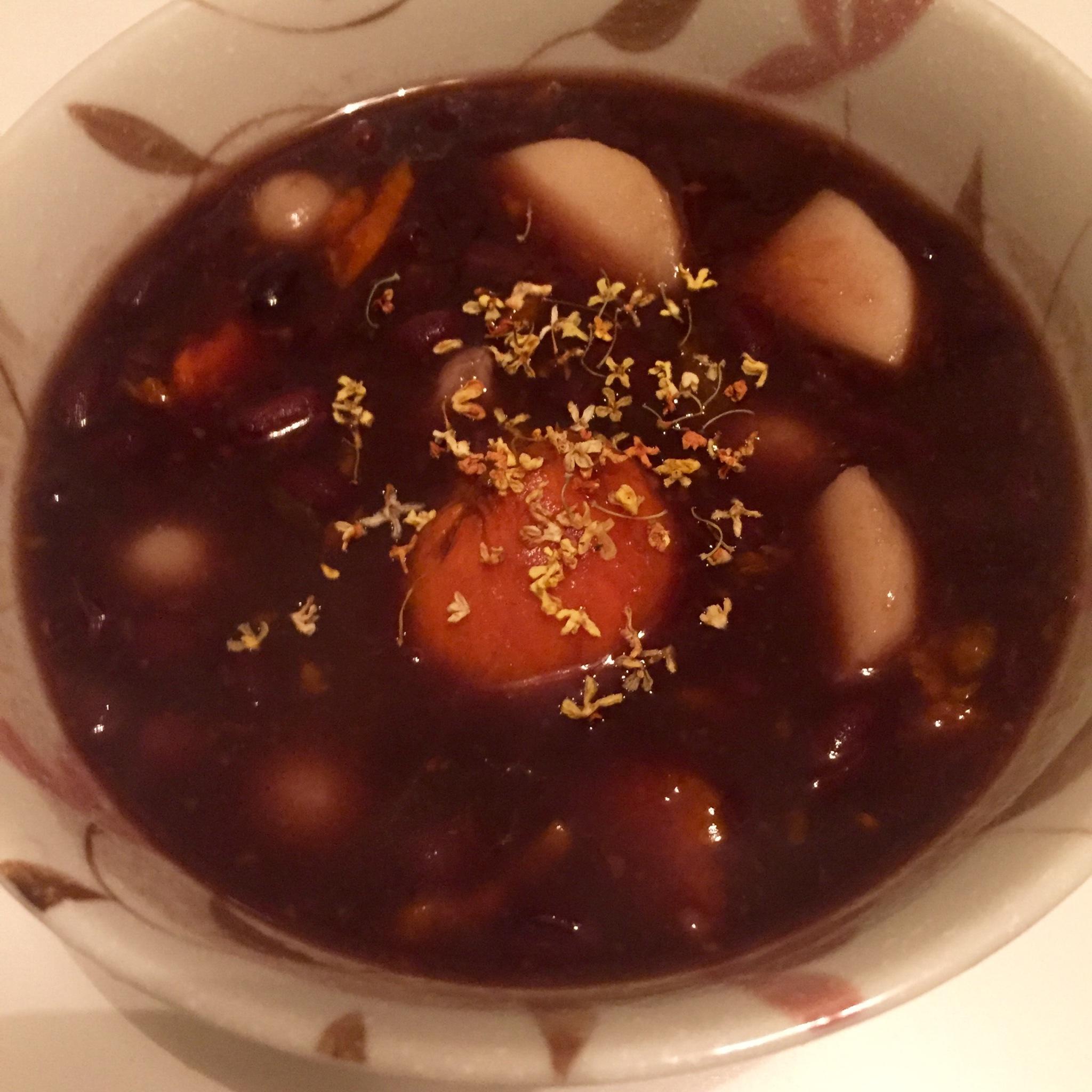 红豆 芋艿 红薯 桂花 圆子 汤