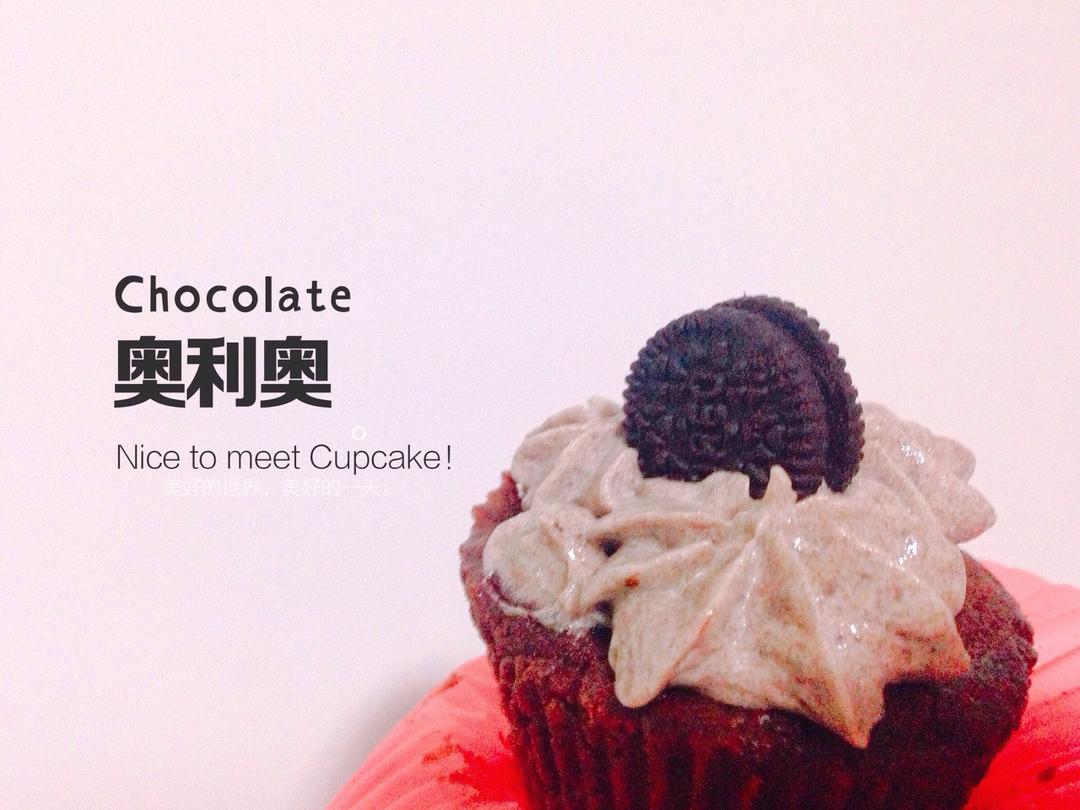 奥利奥杯子蛋糕 Oreo Cream Cupcakes