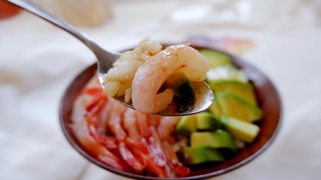 甜虾牛油果🥑盖饭